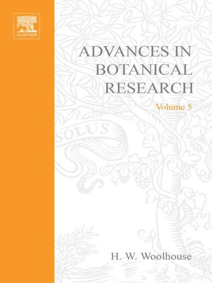cover image of Advances in Botanical Research